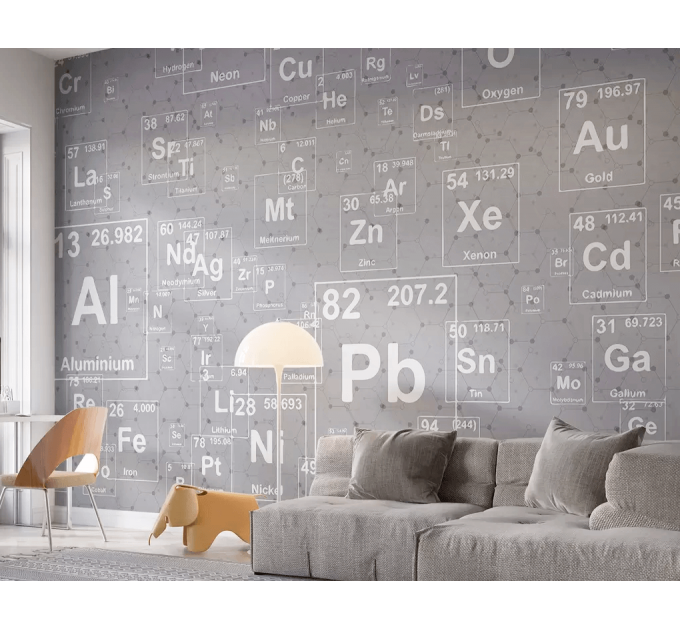 Science wallpaper Chemistry wall art School wall mural