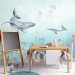 Underwater world with whale Kids marine wall mural