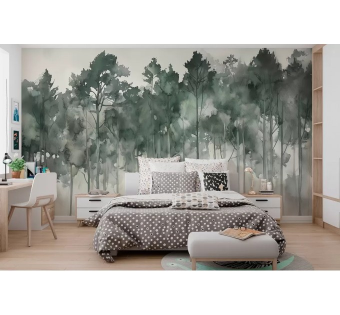 Woodland wallpaper Forest landscape wall mural