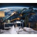 Spaceship wall mural Kids wallpaper space