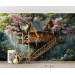 Tree house wall mural for kids Beautiful tree wallpaper