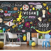 Kitchen wall mural, Food wallpaper