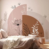 Boho wall mural Geometric modern accent wallpaper