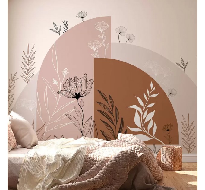 Boho wall mural Geometric modern accent wallpaper