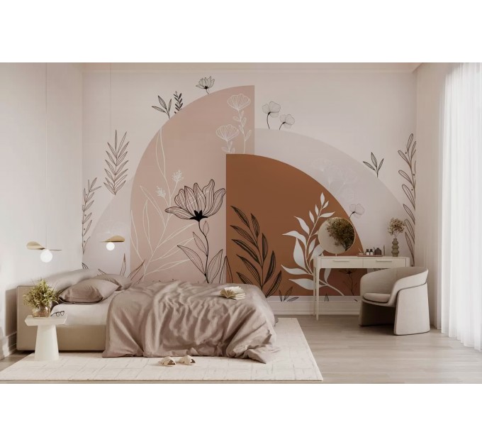 Boho wall mural Geometric modern accent wallpaper
