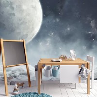 Space landscape wall mural planet wallpaper Moon