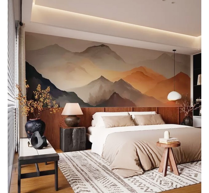 Landscape with mountains wall mural Nature wallpaper