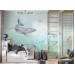 Underwater world with whale Kids marine wall mural