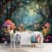 Fairy forest wallpaper Mushroom wonderland wall mural