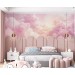 Pink clouds nursery wallpaper Baby girl bedroom