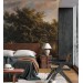 Rural landscape wall mural, Vintage scenic wallpaper