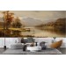 Rural landscape wallpaper Vintage nature wall mural