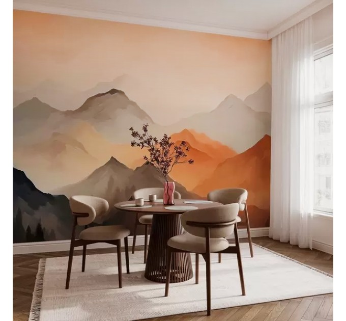 Landscape with mountains wall mural Nature wallpaper