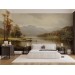 Rural landscape wallpaper Vintage nature wall mural