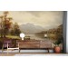 Rural landscape wallpaper Vintage nature wall mural