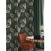 Dark foliage wallpaper leaves pattern wall covering