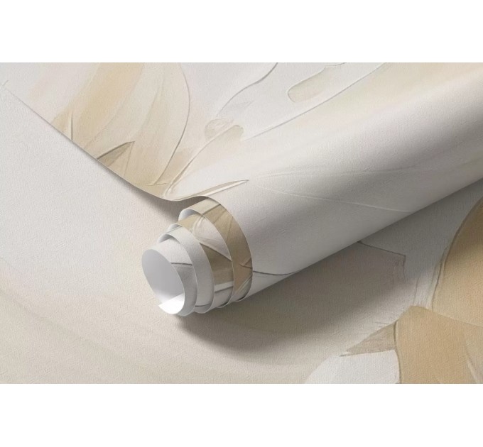Large pastel oil painted flowers wall mural Floral wallpaper