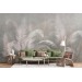 Palm leaves Tropical wall mural Pastel landscape wallpaper