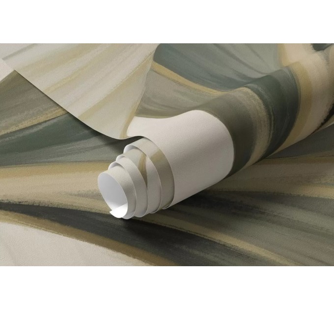 Oversized tropical leaf wallpaper mural in neutral colors
