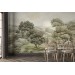 Scenic wall mural landscape trees Vintage nature wallpaper