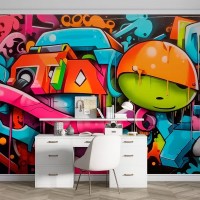 Graffiti street art wall mural Teenage wallpaper