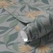 Botanical leaf wallpaper vintage style, Floral wall covering