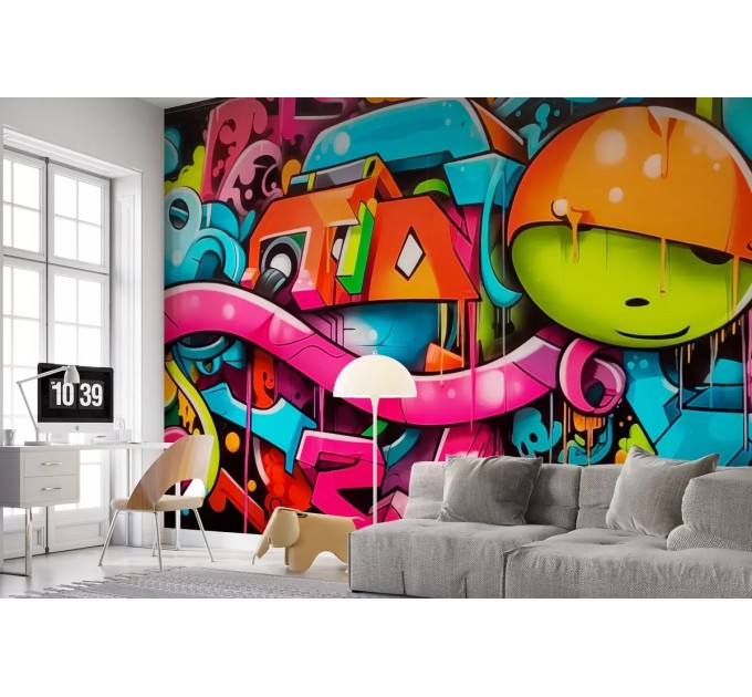 Graffiti street art wall mural Teenage wallpaper