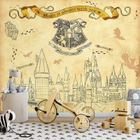 Wizard's castle wallpaper Magical kids bedroom wall decal