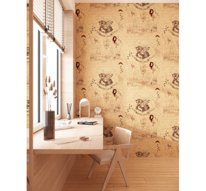 Magic wallpaper Kids room whimsical design with castle