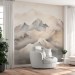 Pastel watercolor mountains wall mural Neutral landscape