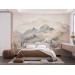 Pastel watercolor mountains wall mural Neutral landscape