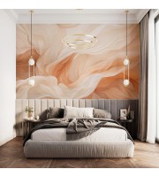 Abstract flowing neutral wallpaper mural
