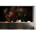 Moody dark floral wallpaper mural with protea