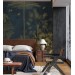 Vintage jungle wallpaper Dark tropical wall mural with palms