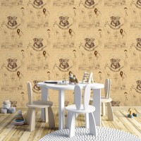 Magic wallpaper Kids room whimsical design with castle