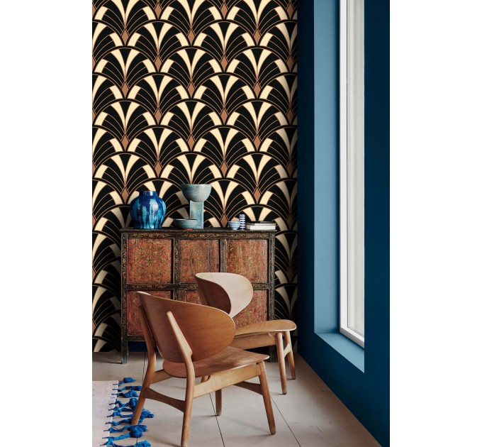 Statement Art Deco wallpaper fans