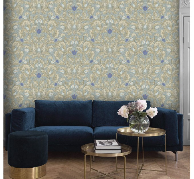Vintage William Morris style floral wallpaper