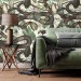 Botanical snake wallpaper | Jungle floral design
