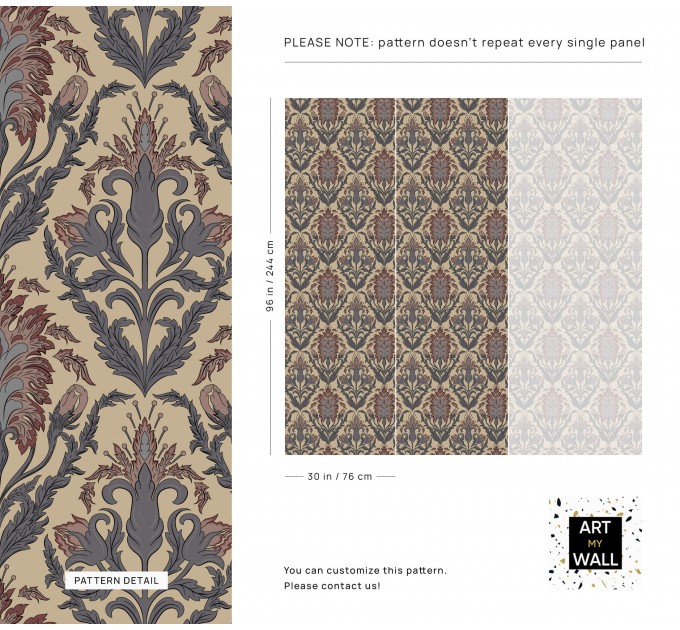 Vintage damask wallpaper | Elegant victorian style
