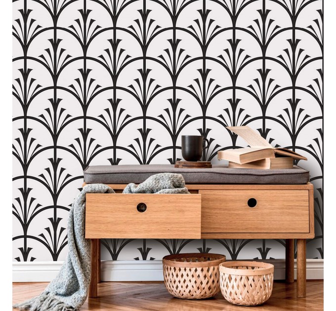 Art Deco elegant fan wallpaper
