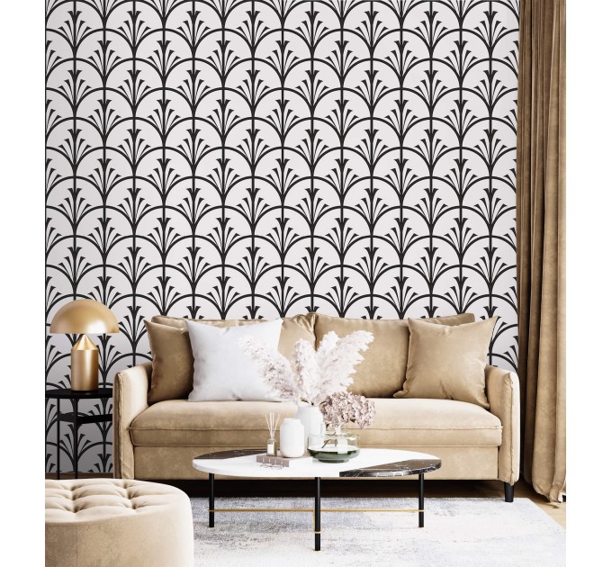 Art Deco elegant fan wallpaper