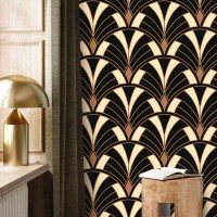 Statement Art Deco wallpaper fans