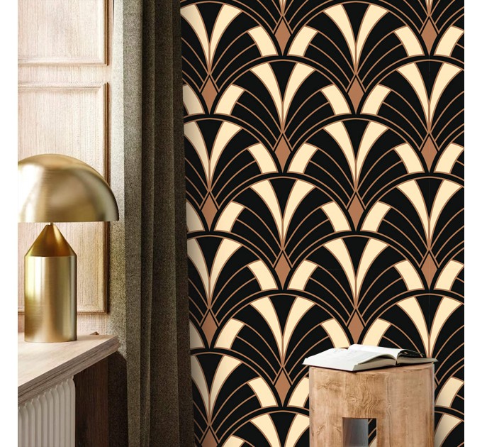 Statement Art Deco wallpaper fans
