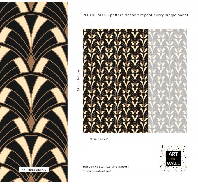 Statement Art Deco wallpaper fans