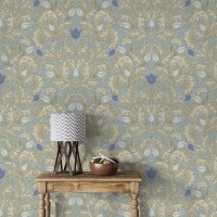 Vintage William Morris style floral wallpaper