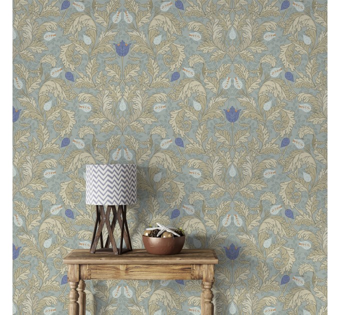 Vintage William Morris style floral wallpaper