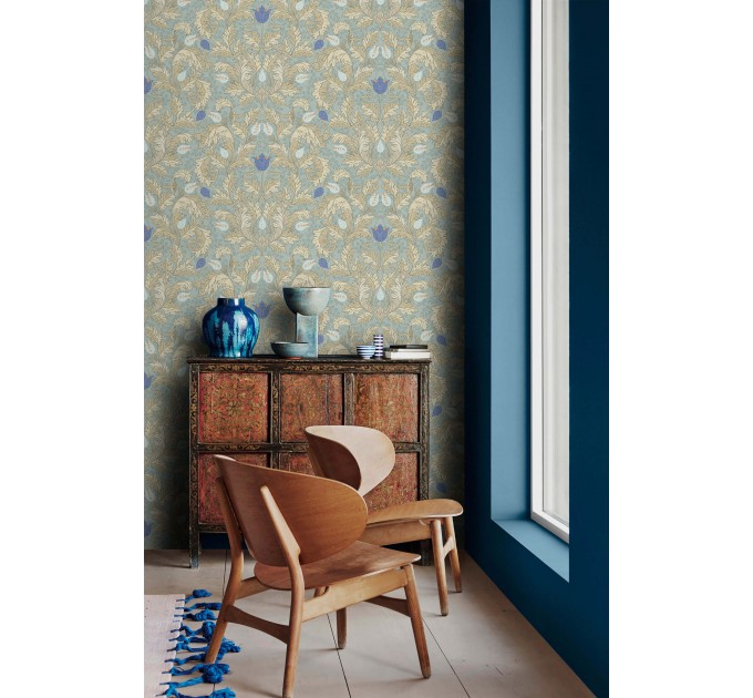 Vintage William Morris style floral wallpaper