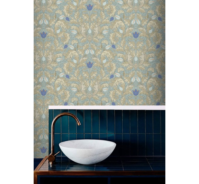 Vintage William Morris style floral wallpaper