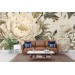 Large cream peony wall mural – Elegant floral wallpaper