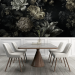 Moody Dark Floral Wallpaper Mural – Dramatic Wall Art